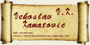 Vekoslav Kamatović vizit kartica